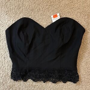MICHI Black Strapless Top